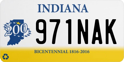 IN license plate 971NAK