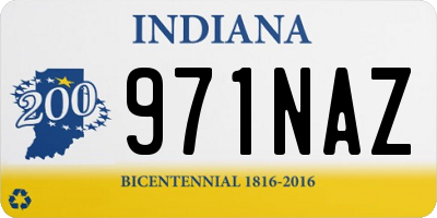 IN license plate 971NAZ