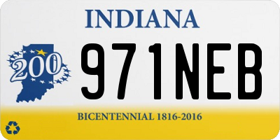 IN license plate 971NEB