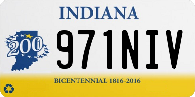 IN license plate 971NIV