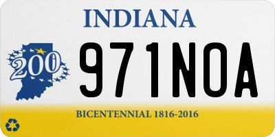 IN license plate 971NOA
