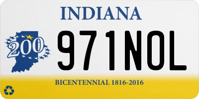 IN license plate 971NOL