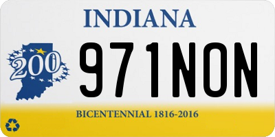 IN license plate 971NON