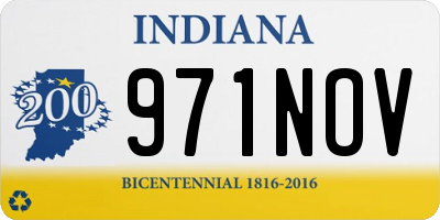 IN license plate 971NOV