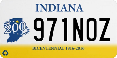 IN license plate 971NOZ