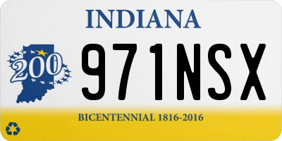 IN license plate 971NSX