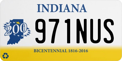 IN license plate 971NUS
