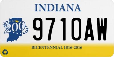 IN license plate 971OAW