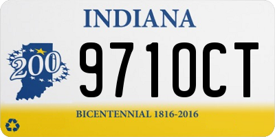 IN license plate 971OCT