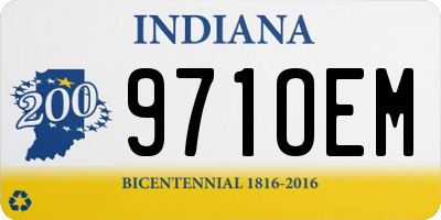 IN license plate 971OEM