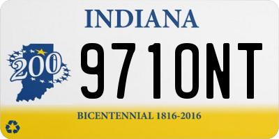 IN license plate 971ONT