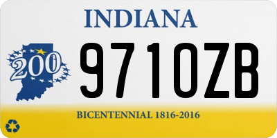 IN license plate 971OZB