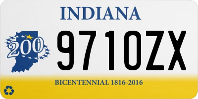IN license plate 971OZX