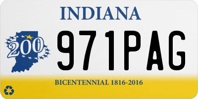 IN license plate 971PAG