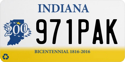 IN license plate 971PAK