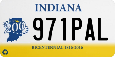 IN license plate 971PAL