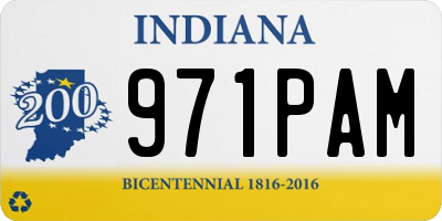 IN license plate 971PAM