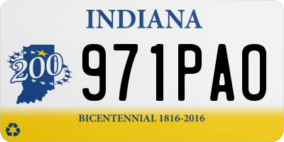 IN license plate 971PAO