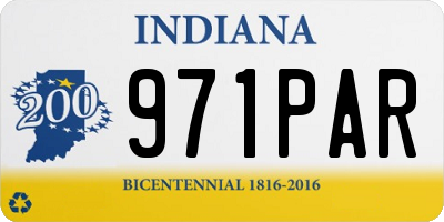 IN license plate 971PAR