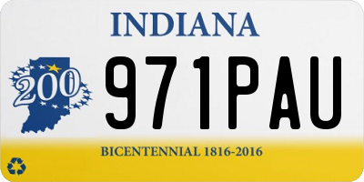 IN license plate 971PAU