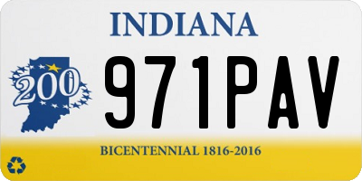 IN license plate 971PAV