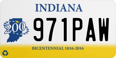 IN license plate 971PAW