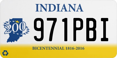 IN license plate 971PBI