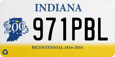 IN license plate 971PBL