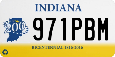 IN license plate 971PBM