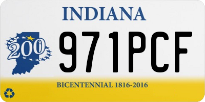 IN license plate 971PCF