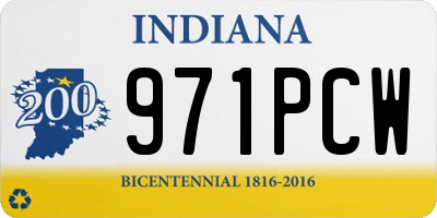 IN license plate 971PCW