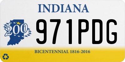 IN license plate 971PDG