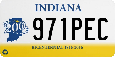 IN license plate 971PEC