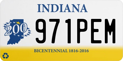 IN license plate 971PEM