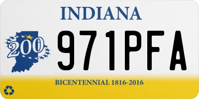 IN license plate 971PFA