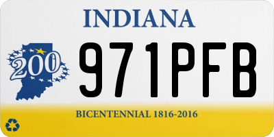 IN license plate 971PFB