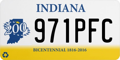 IN license plate 971PFC