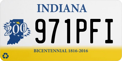 IN license plate 971PFI