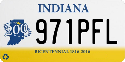 IN license plate 971PFL