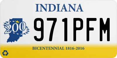IN license plate 971PFM