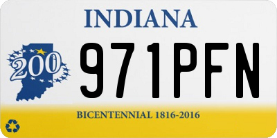 IN license plate 971PFN