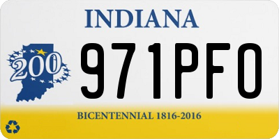 IN license plate 971PFO