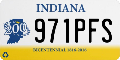 IN license plate 971PFS