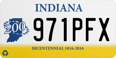 IN license plate 971PFX
