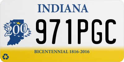 IN license plate 971PGC