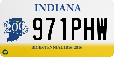 IN license plate 971PHW