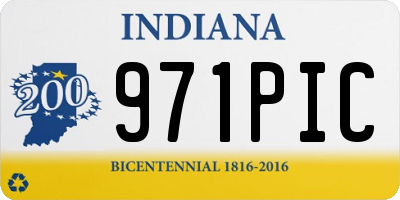 IN license plate 971PIC