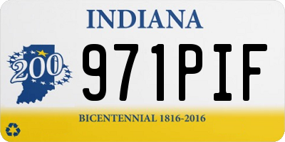 IN license plate 971PIF
