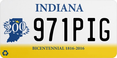 IN license plate 971PIG