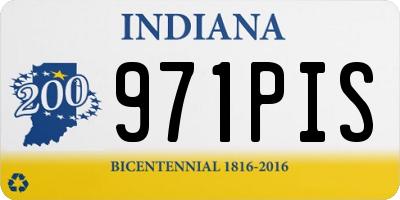 IN license plate 971PIS